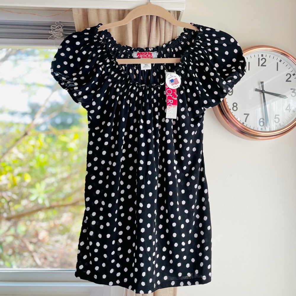 🌵3/$20 - Carol Rose - Black Polka Dot Top